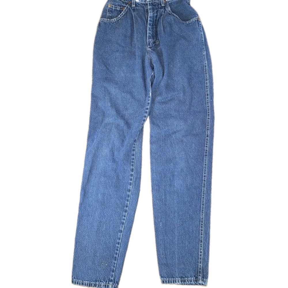 True Vintage 80s Lee Riders Size 7 High Waisted Mom Jeans Usa Medium-Dark Wash